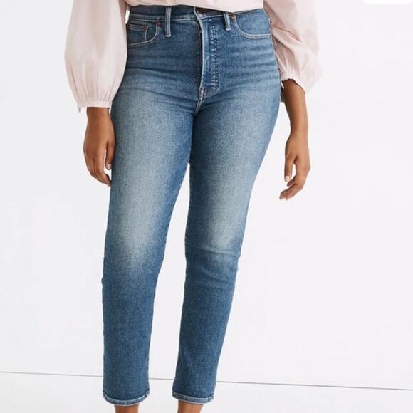 Madewell The Perfect Vintage Jean Women's Size 29 Raw Hem High Rise Ankle Denim - Picture 1 of 7